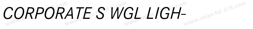 CORPORATE S WGL LIGH字体转换